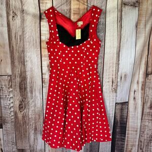 lindy bop red polka dot dress Vintage Dresses Lindy Bop Red Polka Dot Dress Lindy Bop 1940s Fashion Grable Tea Dress Polka